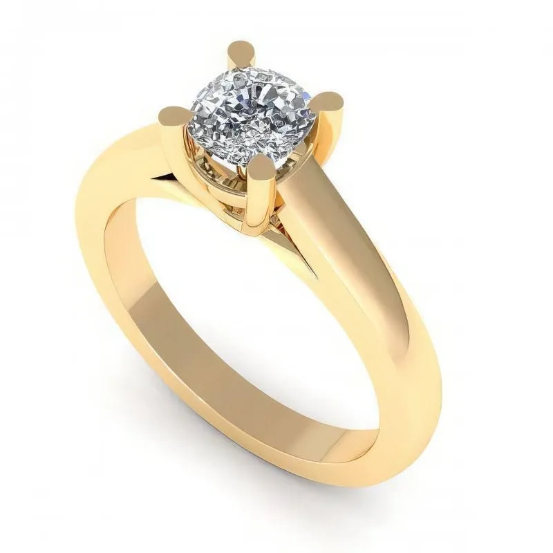 0.35-1.50 CT Cushion Cut Diamonds - Solitaire Ring