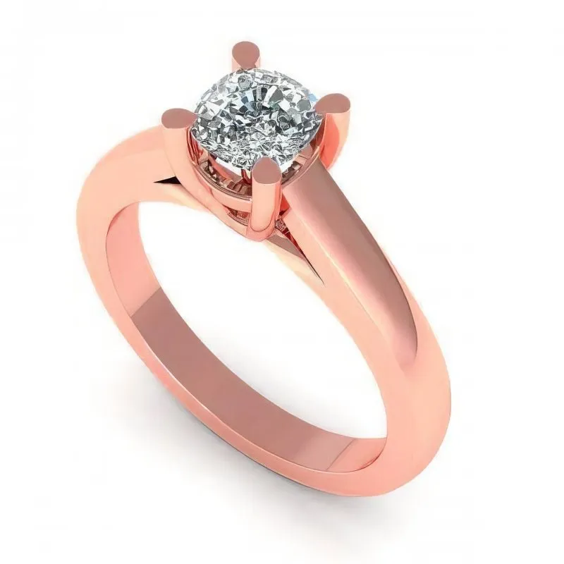 0.35-1.50 CT Cushion Cut Diamonds - Solitaire Ring