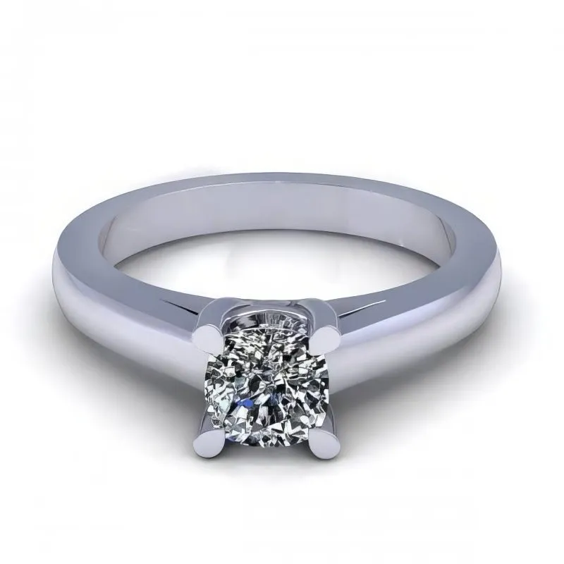 0.35-1.50 CT Cushion Cut Diamonds - Solitaire Ring