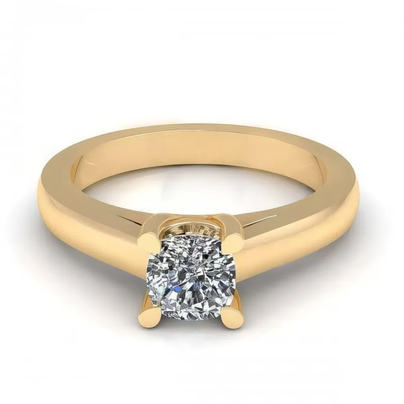0.35-1.50 CT Cushion Cut Diamonds - Solitaire Ring
