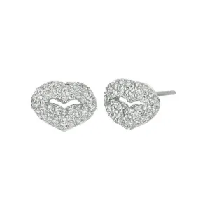 0.50 Carat Natural Diamond Lips Earrings G SI 14K White Gold