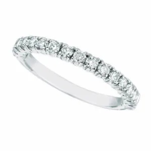 1.00 Carat Natural Diamond Stackable Ring G SI 14K White Gold