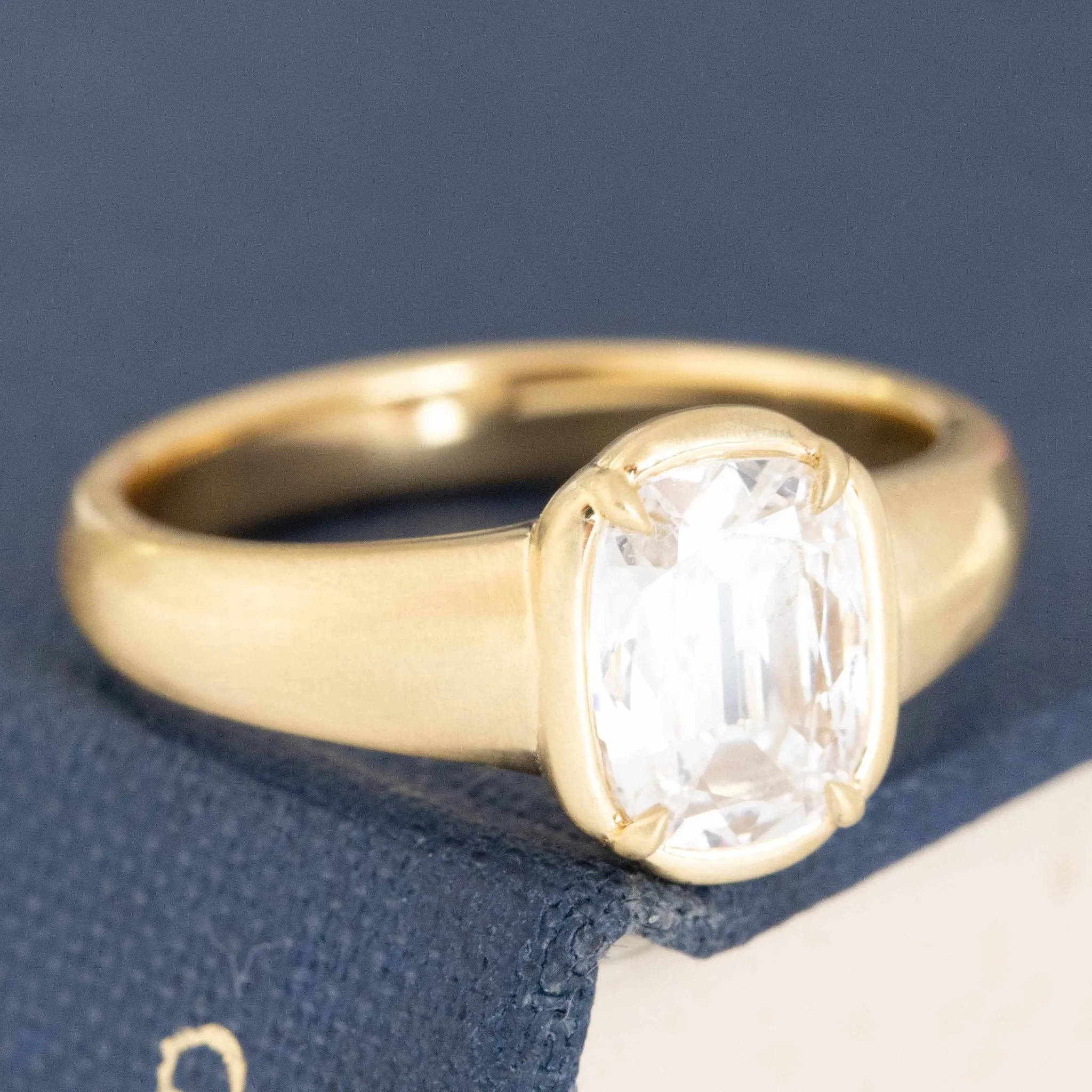 1.01ct Cushion Cut Diamond Robertson Solitaire