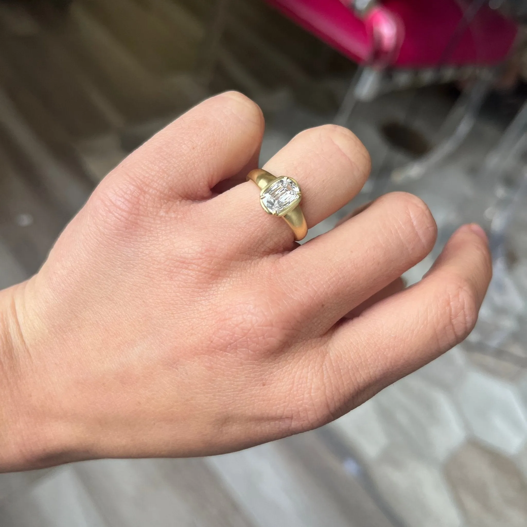 1.01ct Cushion Cut Diamond Robertson Solitaire