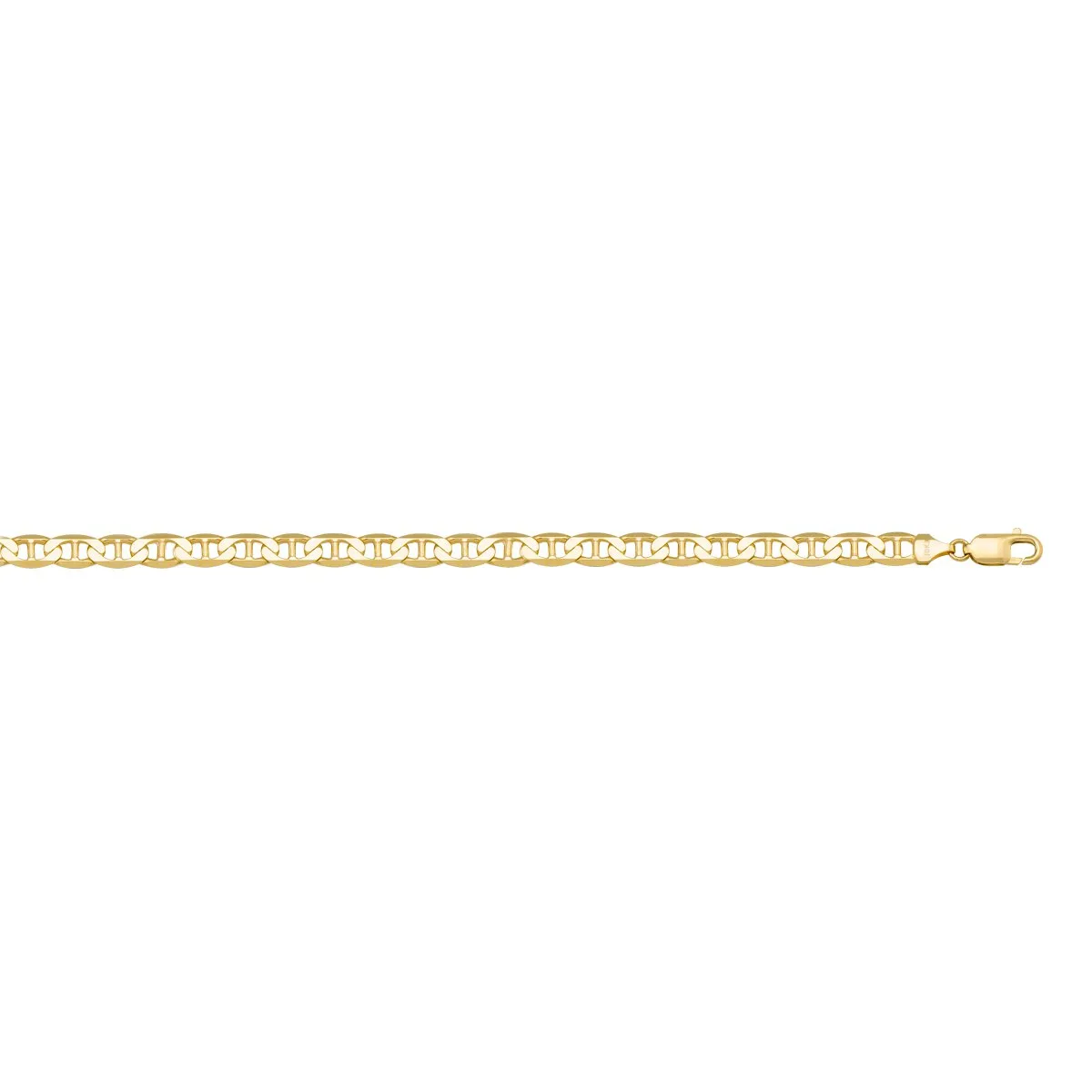 (10K, 14K, 18K) Yellow Gold (3mm) Anchor Link Bracelet 8"