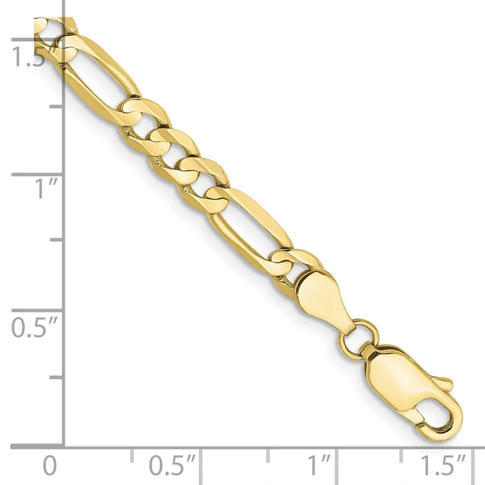 10k 4.5mm Concave Open Figaro Chain