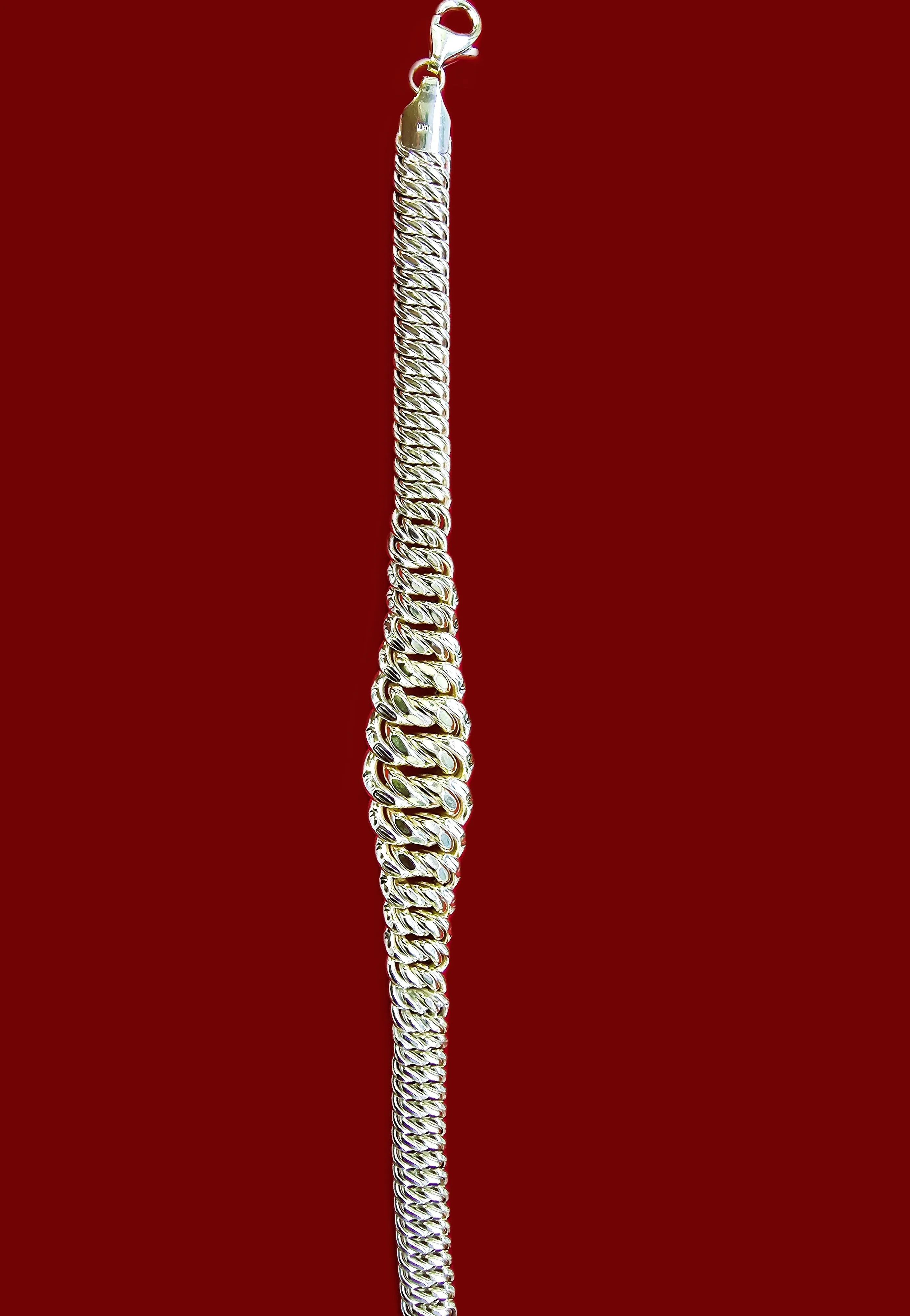 10K Real Gold Hollow DC Fancy Princess Necklace & Bracelet Set (17" & 7")