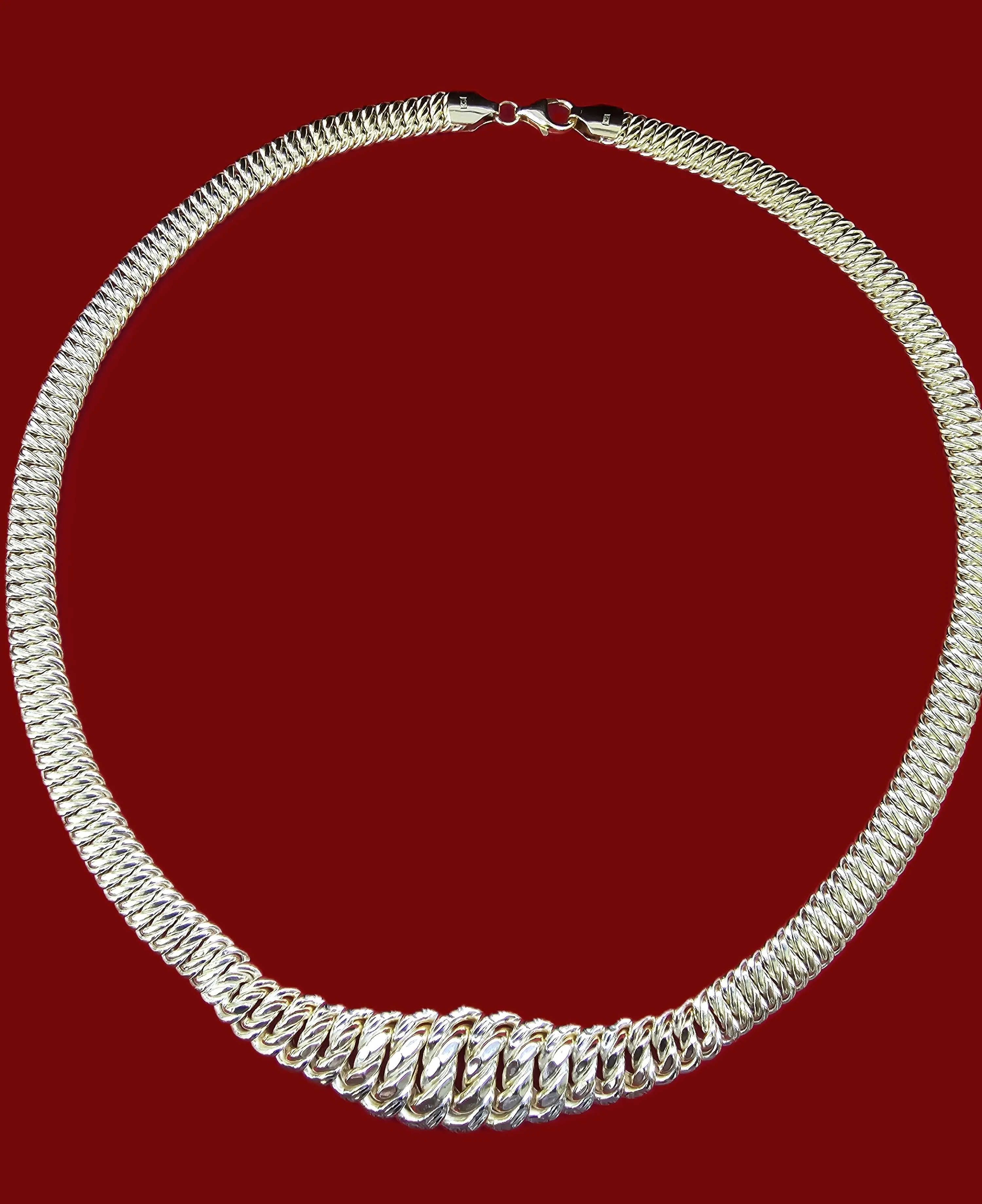 10K Real Gold Hollow DC Fancy Princess Necklace & Bracelet Set (17" & 7")