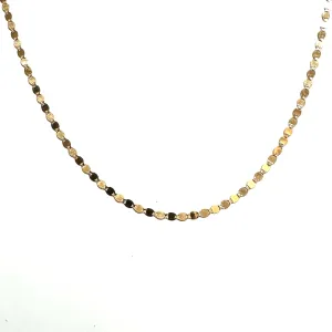 10K Yellow Gold (2.1mm) Mirror Necklace
