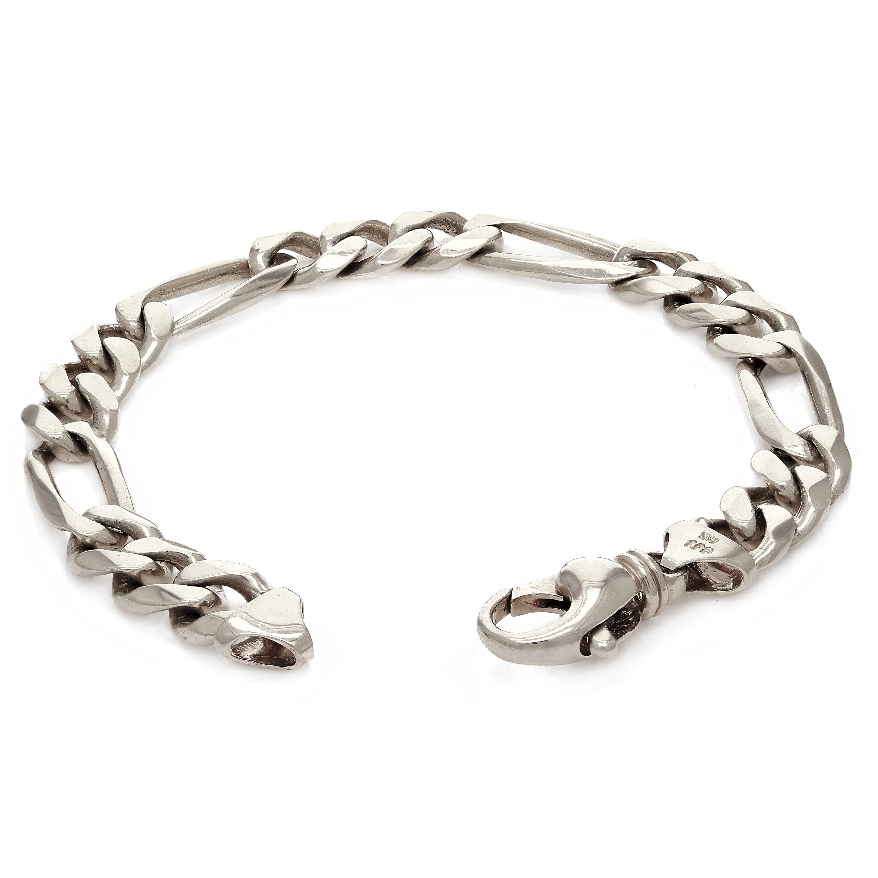 10k Yellow Gold Figaro Chain Bracelet Heavy Solid Gold 7" 10.5mm 31.3 grams Various Lengths