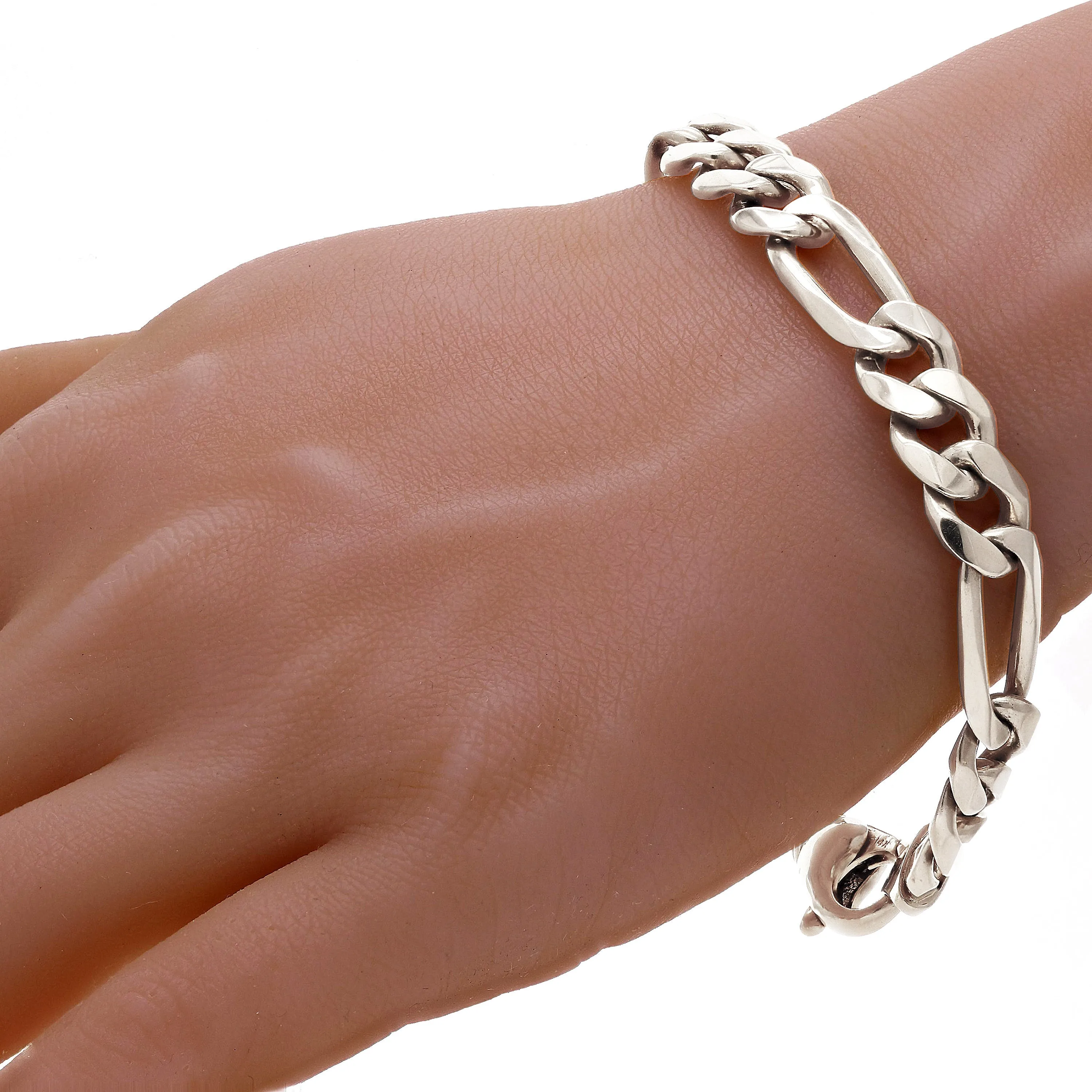 10k Yellow Gold Figaro Chain Bracelet Heavy Solid Gold 7" 10.5mm 31.3 grams Various Lengths