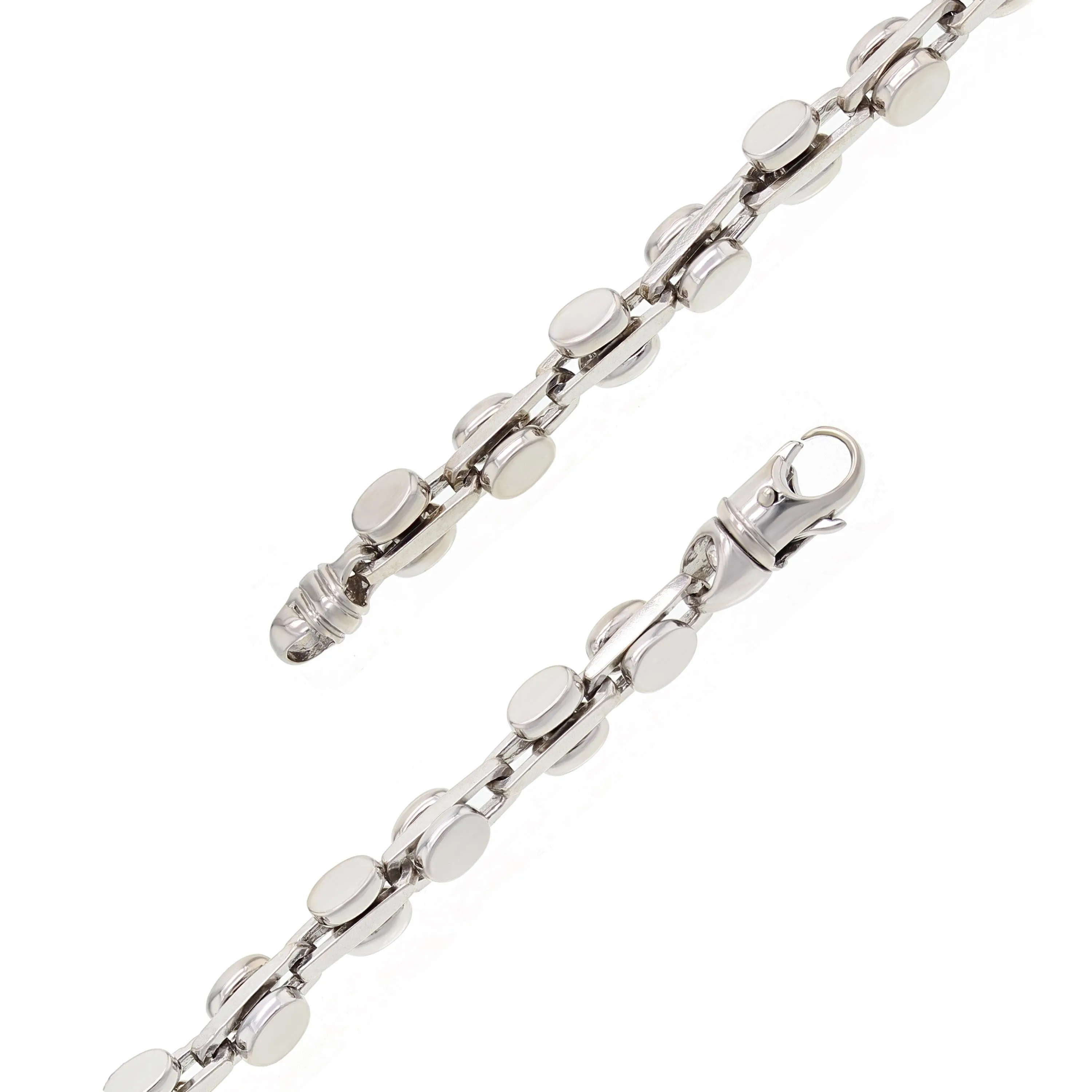 10k Yellow White or Rose Gold Solid Handmade Fashion Link Bracelet 7" - 9" 6mm