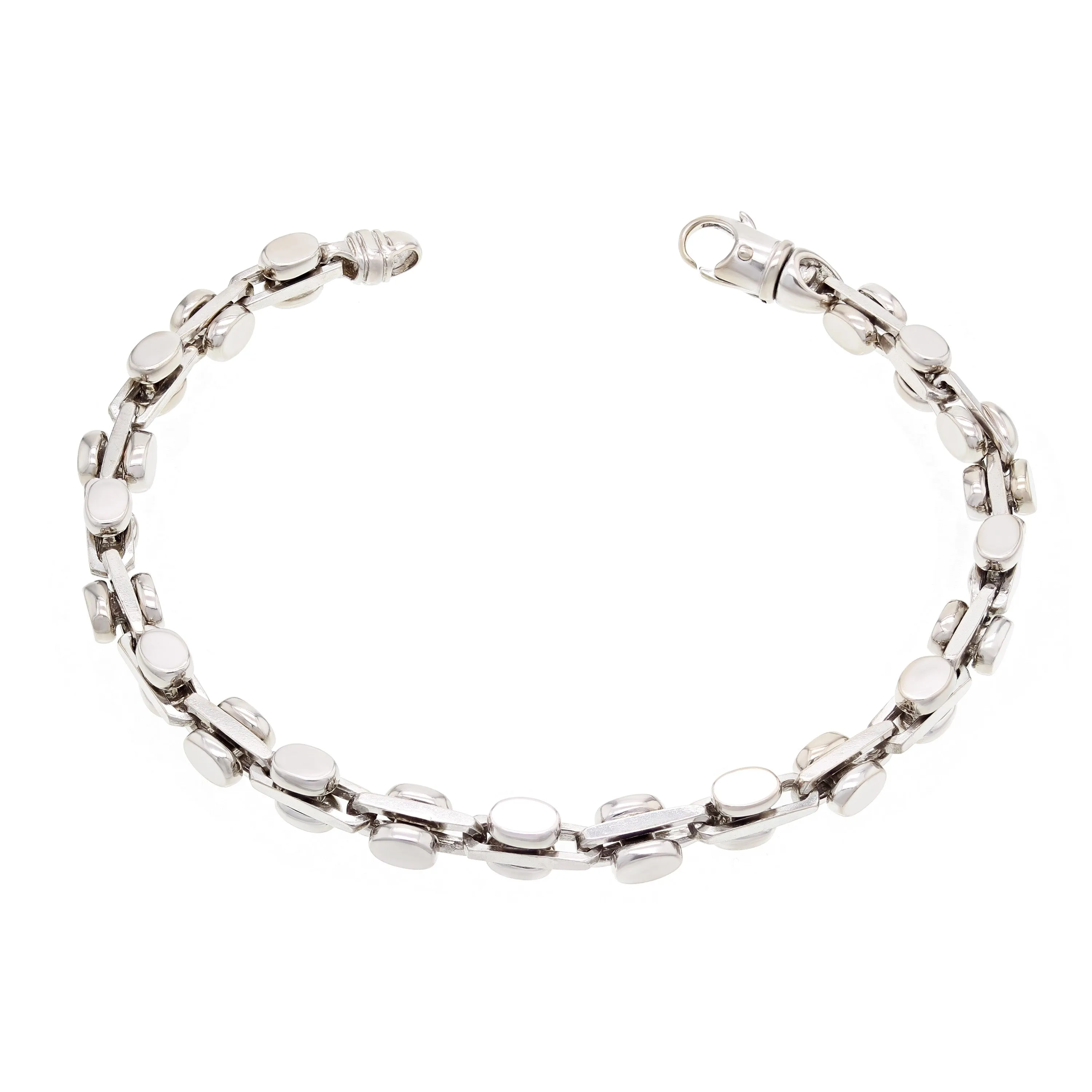 10k Yellow White or Rose Gold Solid Handmade Fashion Link Bracelet 7" - 9" 6mm
