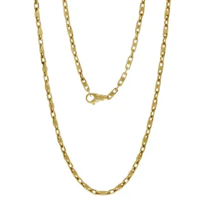 10k Yellow White or Rose Gold Solid Handmade Fashion Link Chain Bracelet 7" - 9" 4.4mm