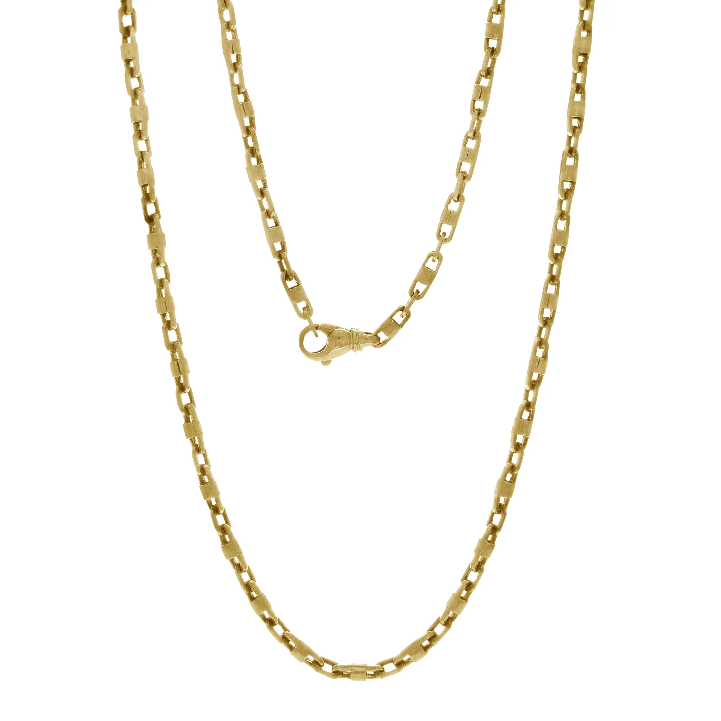 10k Yellow White or Rose Gold Solid Handmade Fashion Link Chain Bracelet 7" - 9" 4.4mm