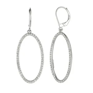 1.10 Carat Natural Diamond Earrings G SI 14K White Gold