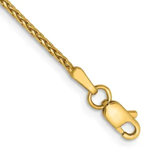 14K 6 inch 1.5mm Diamond-cut Parisian Wheat with Lobster Clasp Bracelet