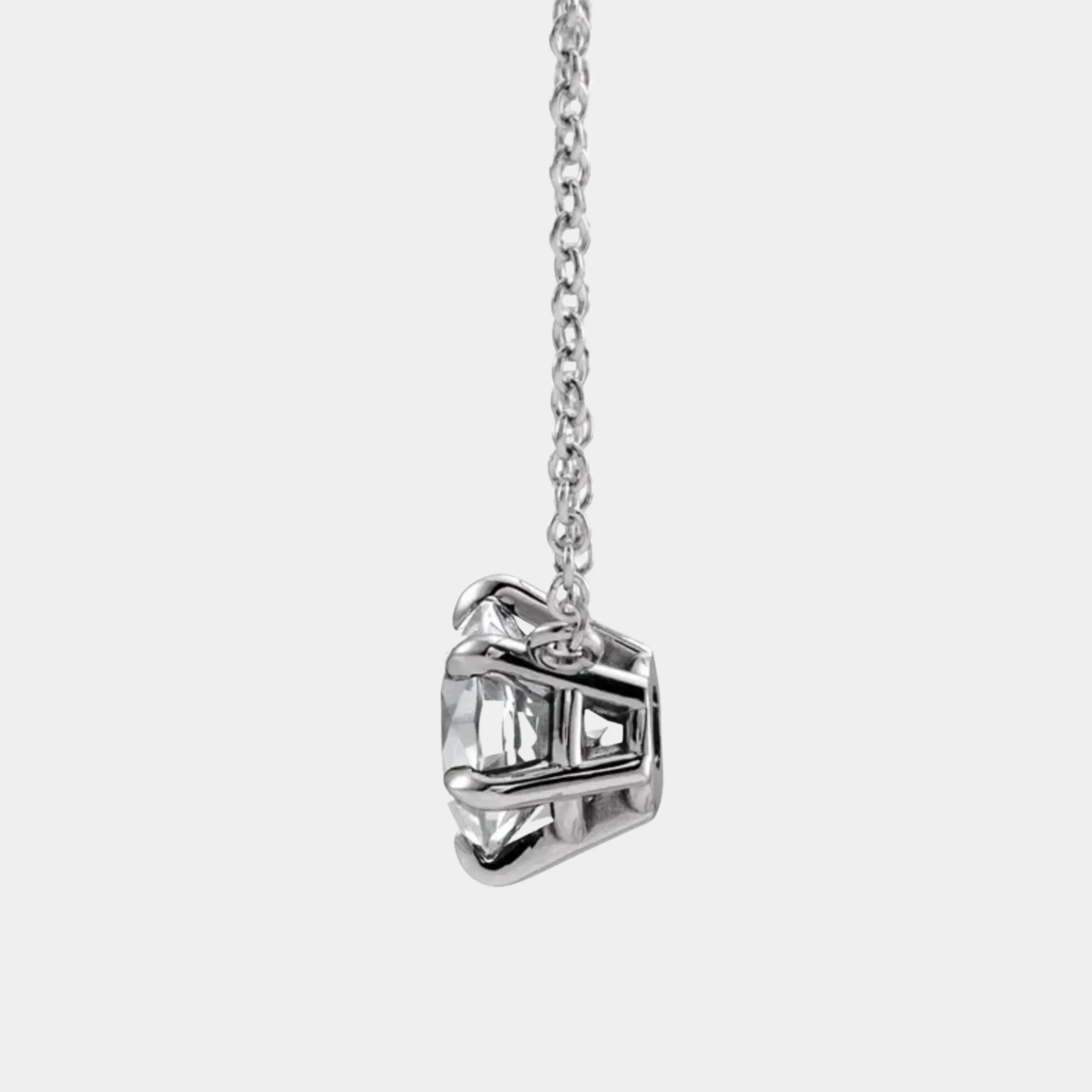 14K Diamond Solitaire Necklace