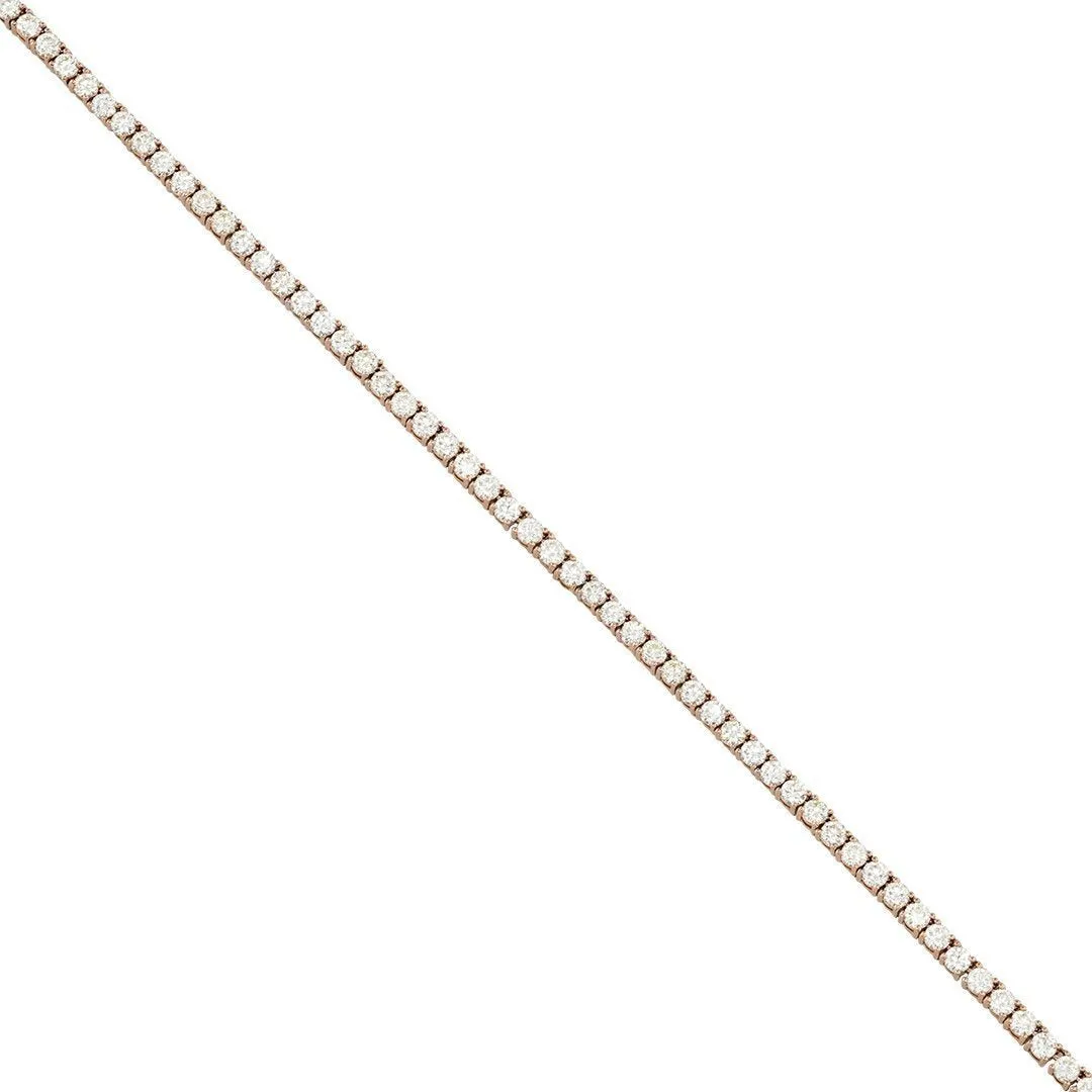 14k Gold Lab Diamond Tennis Chain 3 MM 13.9 CTW