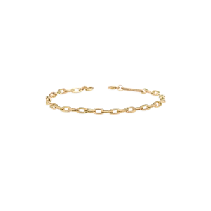 14k gold medium square link chain bracelet