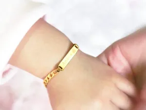 14K SOLID Baby Bracelet  👶🏼 For Engraving (3.5MM) 👦🏼 👧 JTJ™