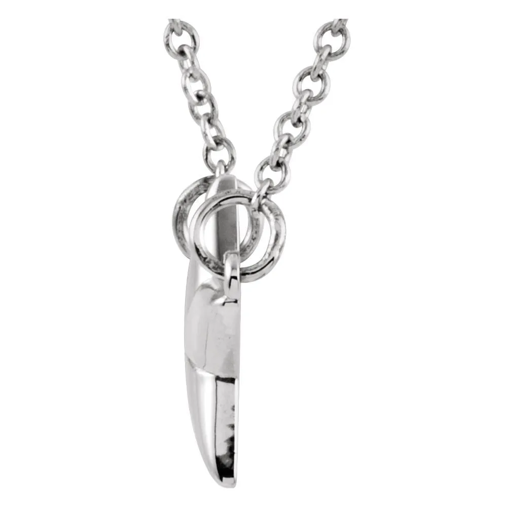 14k White Gold Star 18" Necklace
