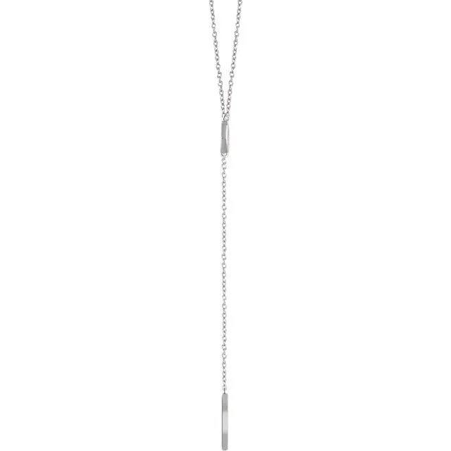 14K Yellow Circle & Bar "Y" 16-18" Necklace