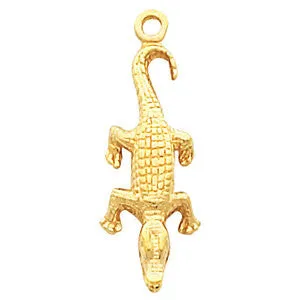 14k Yellow Gold 25x10mm Alligator Charm