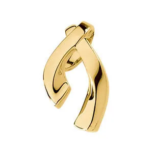14k Yellow Gold Chain Slide