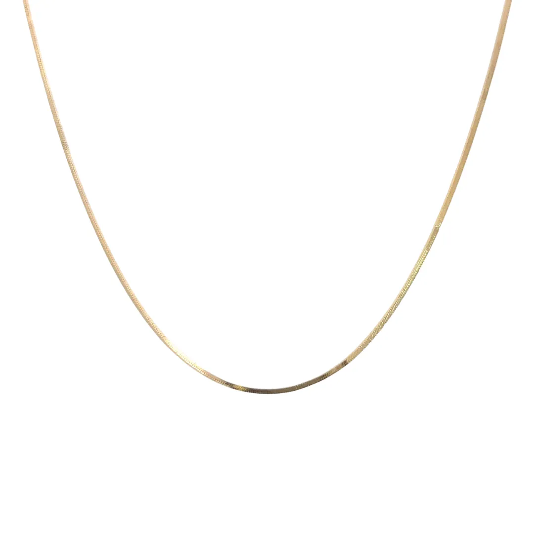 14K Yellow Gold Diamond Cut Snake Chain