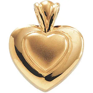 14k Yellow Gold Fashion Heart Pendant
