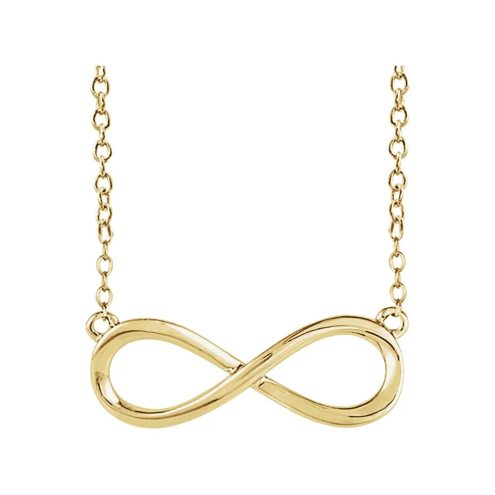 14k Yellow Gold Infinity-Inspired 18" Necklace
