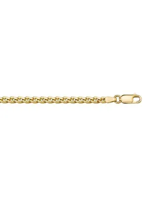 14k Yellow Gold L.F Link 4.0 mm Italian Bracelet