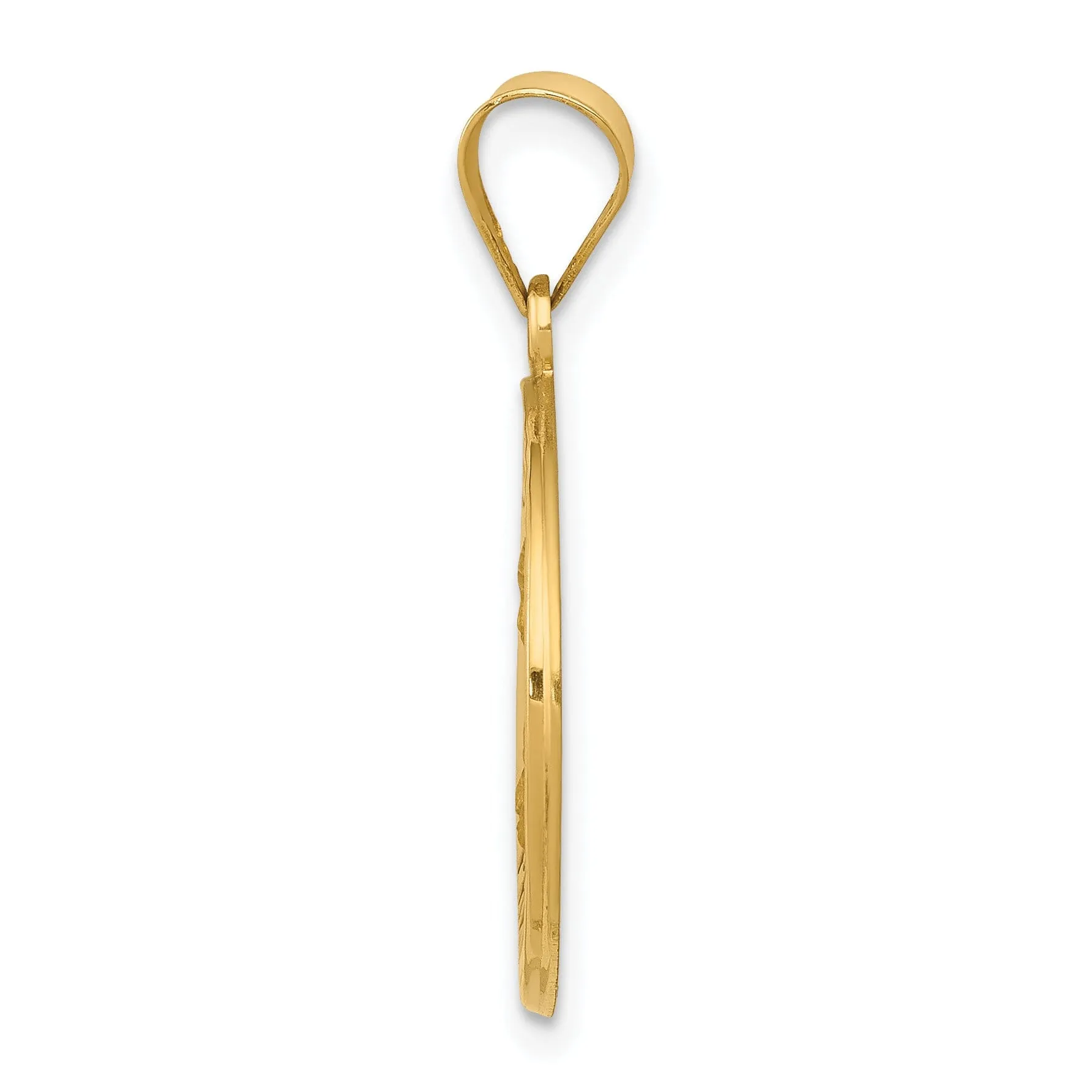 14k Yellow Gold Saint Theresa Medal Pendant