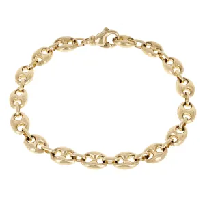 14k Yellow Gold Solid Gucci Mariner Link Chain Bracelet 7"  9.5" 8.8mm