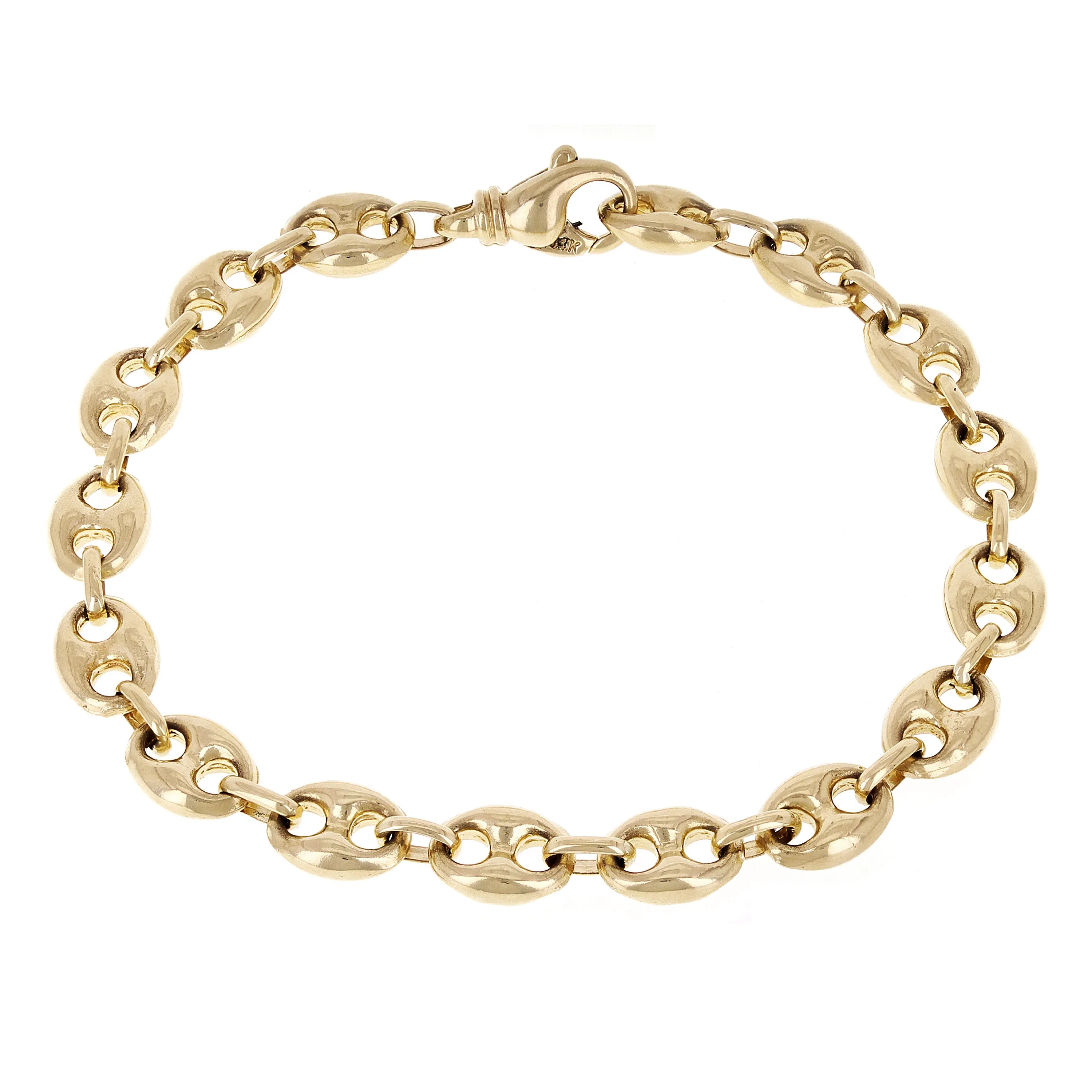 14k Yellow Gold Solid Gucci Mariner Link Chain Bracelet 7"  9.5" 8.8mm