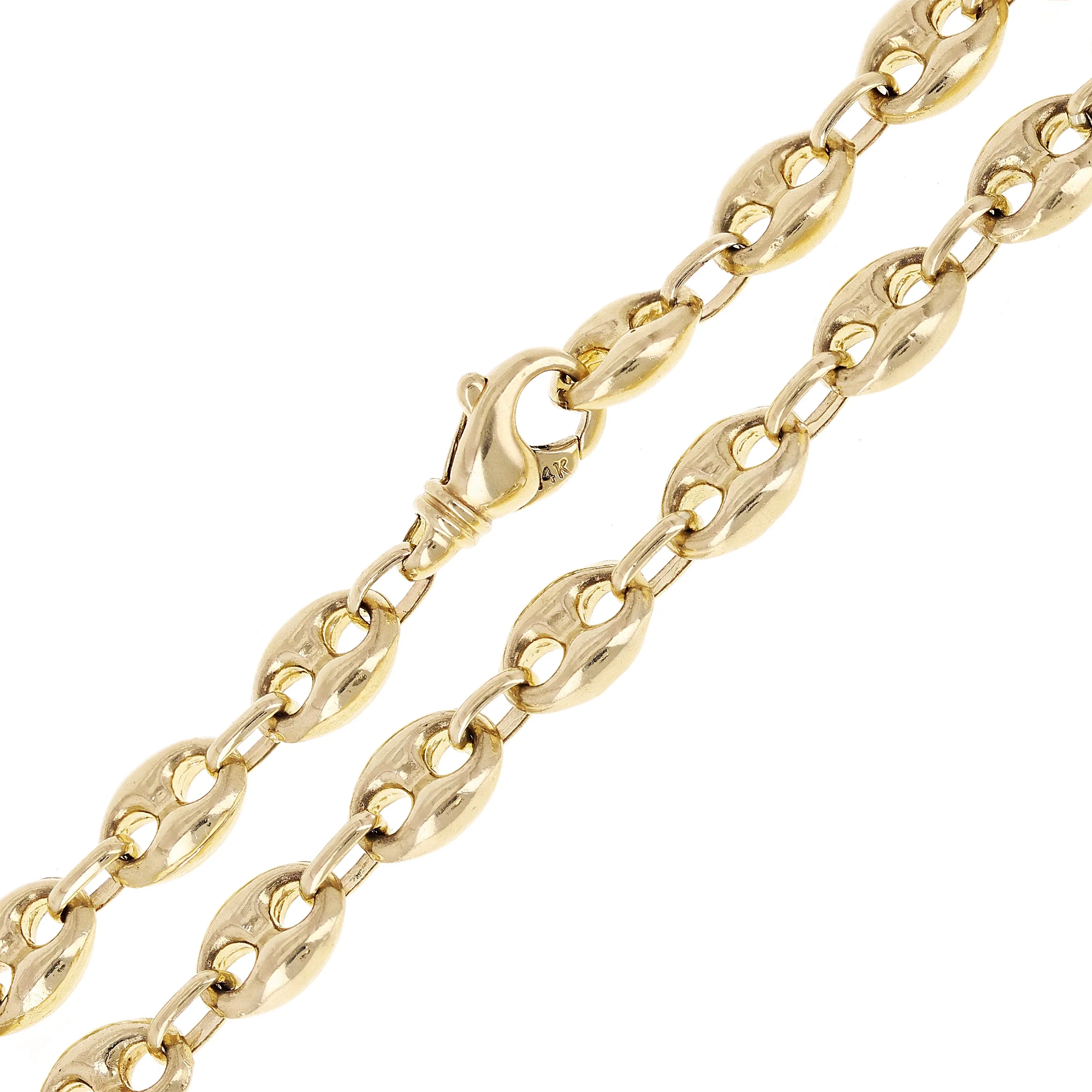 14k Yellow Gold Solid Gucci Mariner Link Chain Bracelet 7"  9.5" 8.8mm