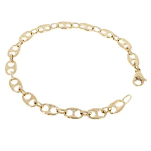 14k Yellow Gold Solid Gucci Mariner Link Chain Bracelet 8mm 7" - 9"