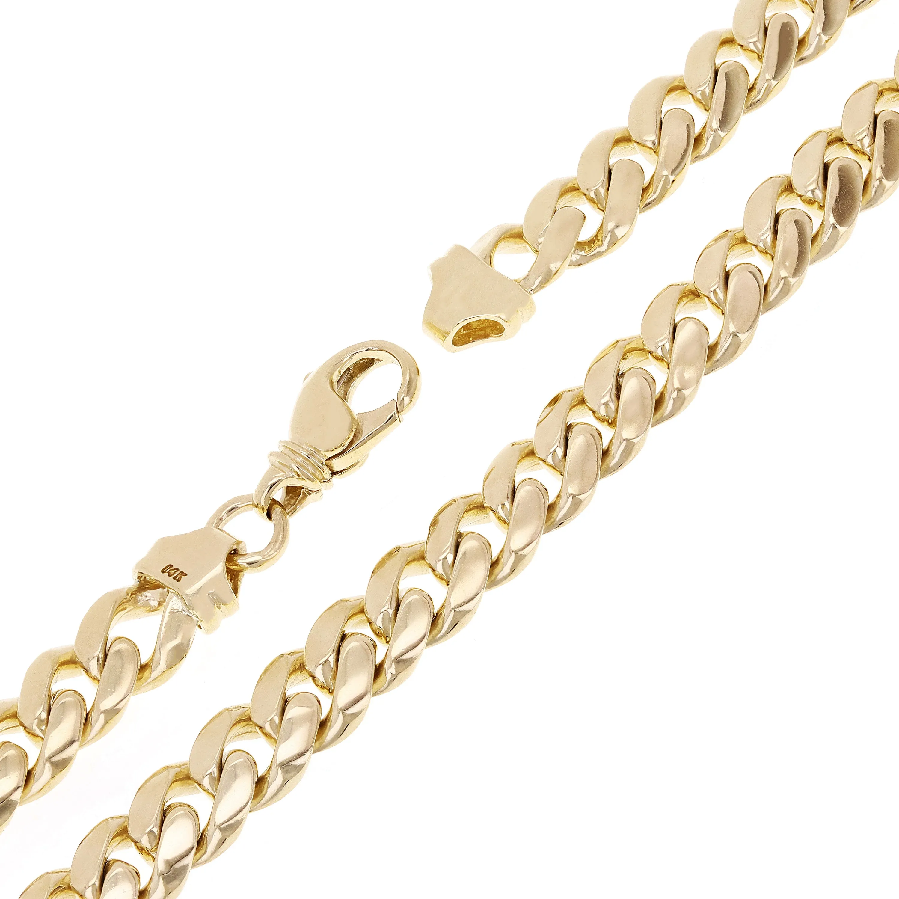 14k Yellow Gold Solid Heavy Miami Cuban Chain Bracelet 7" - 9" 10.5mm