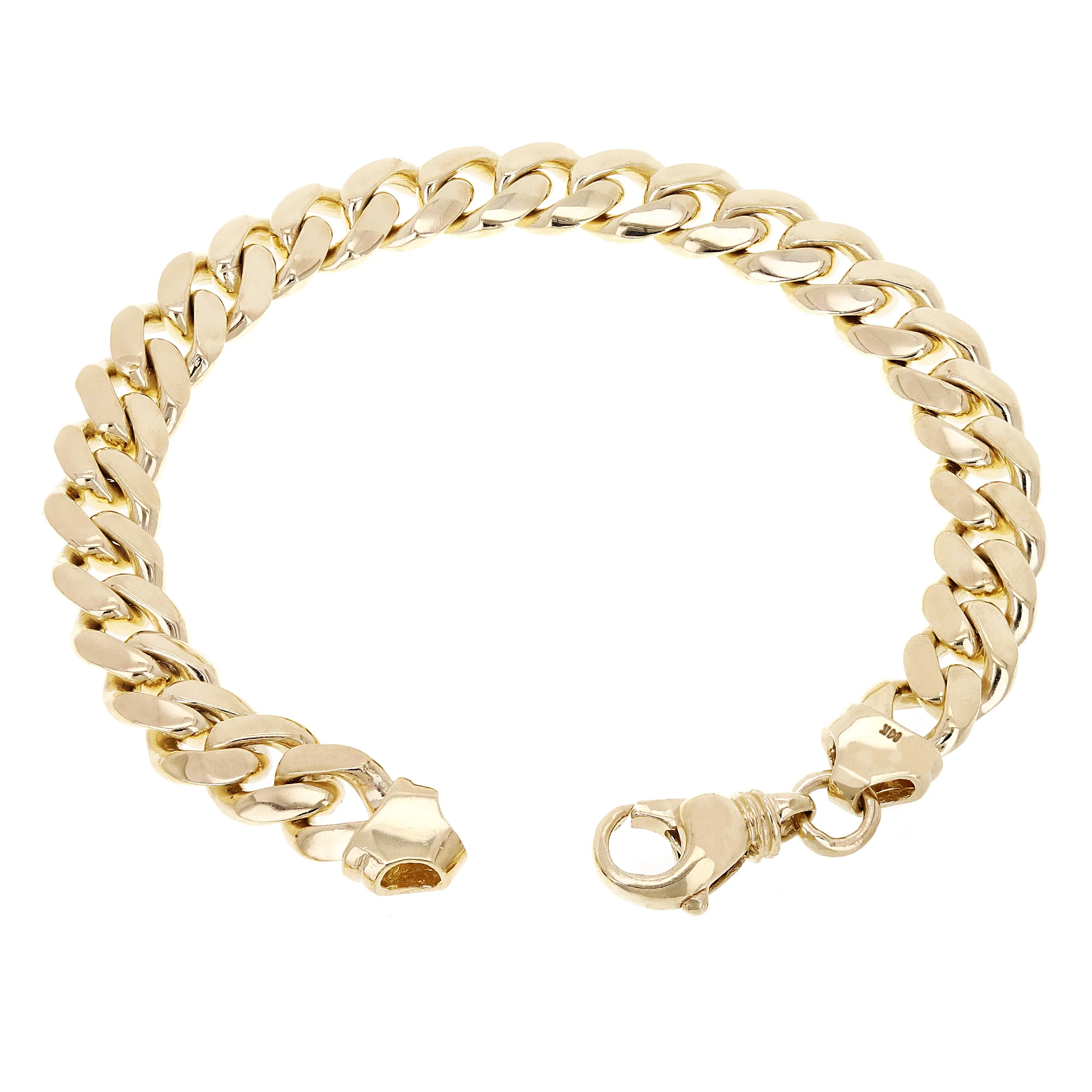 14k Yellow Gold Solid Heavy Miami Cuban Chain Bracelet 7" - 9" 10.5mm