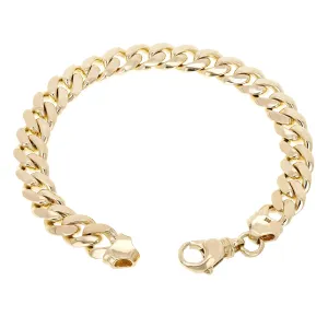 14k Yellow Gold Solid Heavy Miami Cuban Chain Bracelet 7" - 9" 10.5mm