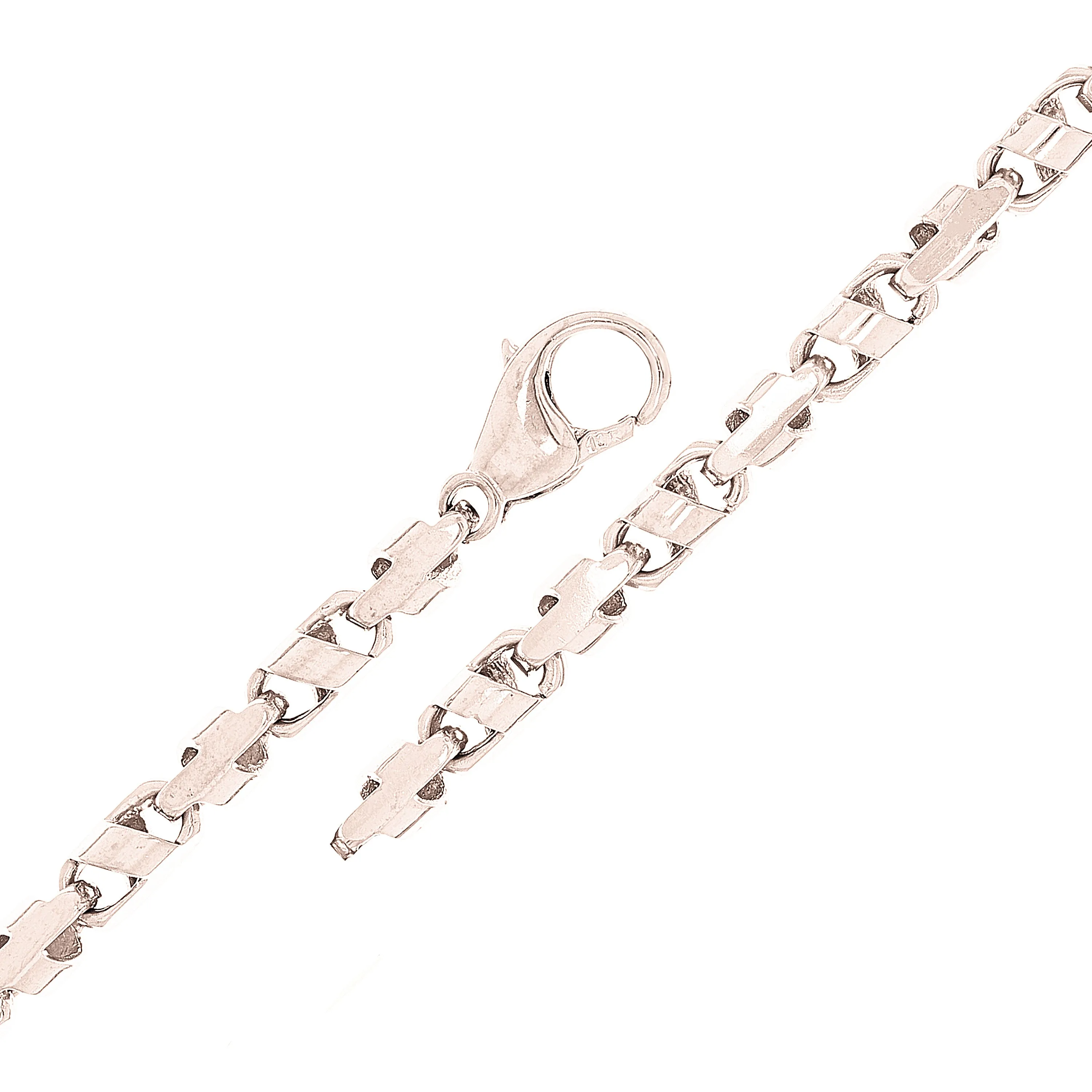 14k Yellow White or Rose Gold Handmade Link Bracelet 7" - 9" 4.5mm