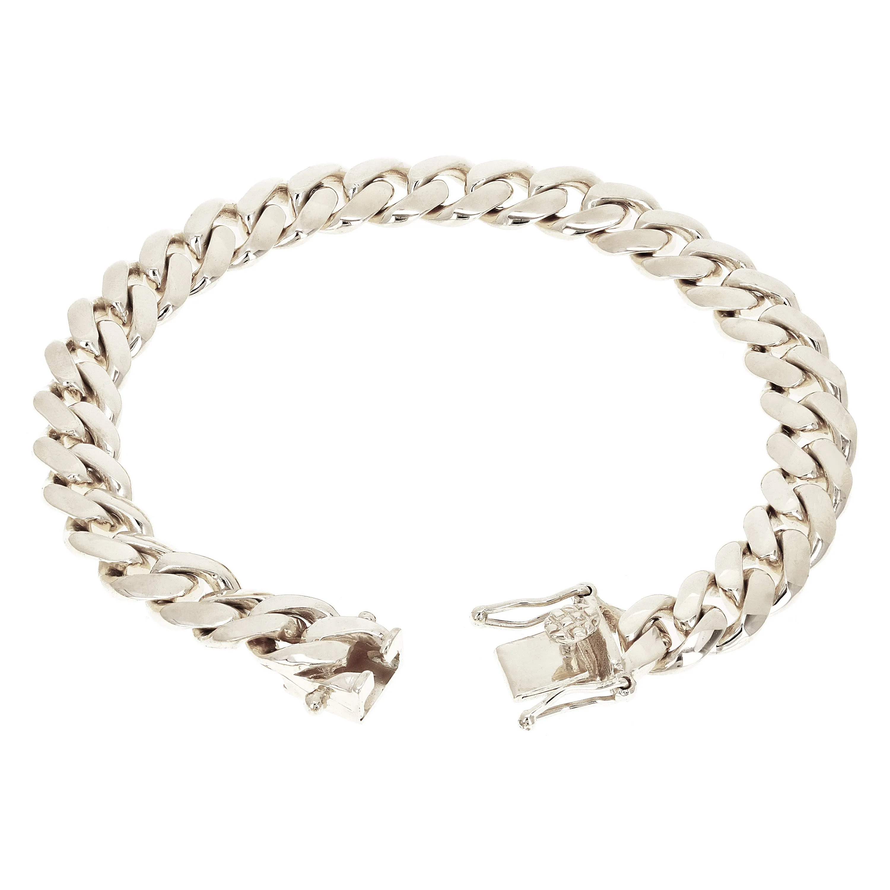 14k Yellow White or Rose Gold Solid Heavy Miami Cuban Chain Link Bracelet 10 mm 8", 8.5", 9" with Box Clasp