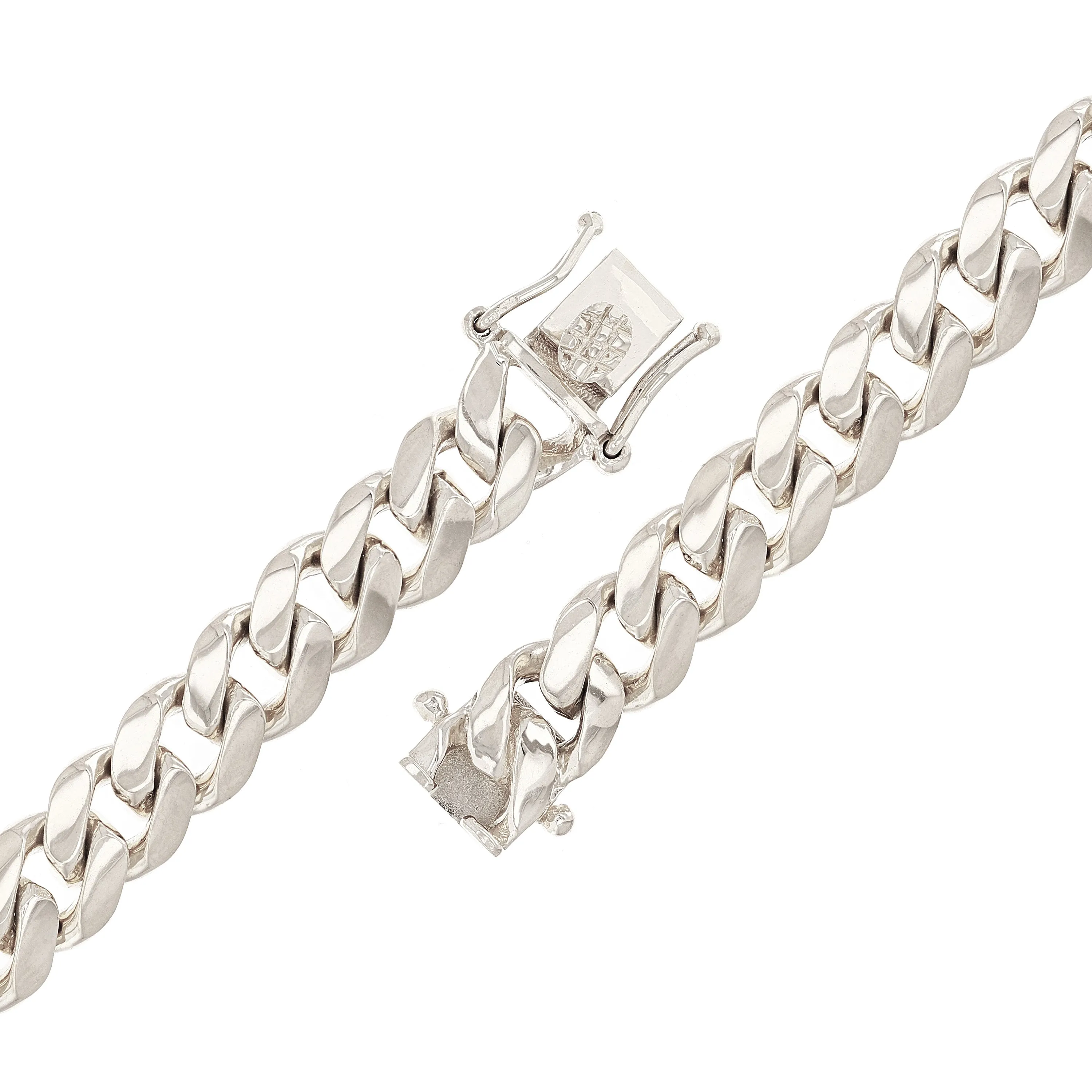 14k Yellow White or Rose Gold Solid Heavy Miami Cuban Chain Link Bracelet 10 mm 8", 8.5", 9" with Box Clasp