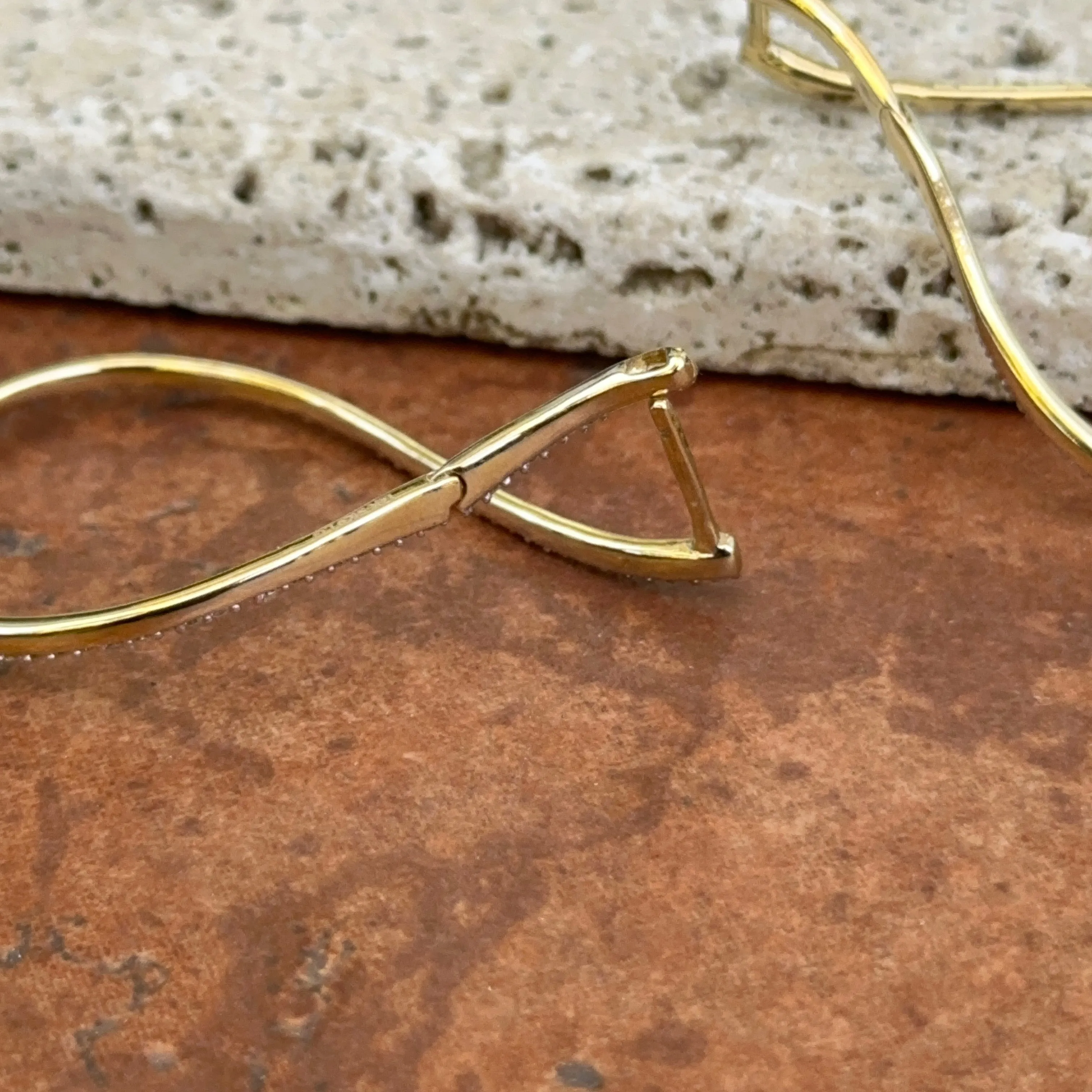 14KT Yellow Gold 2 Carat Lab Diamond Teardrop Drop Earrings