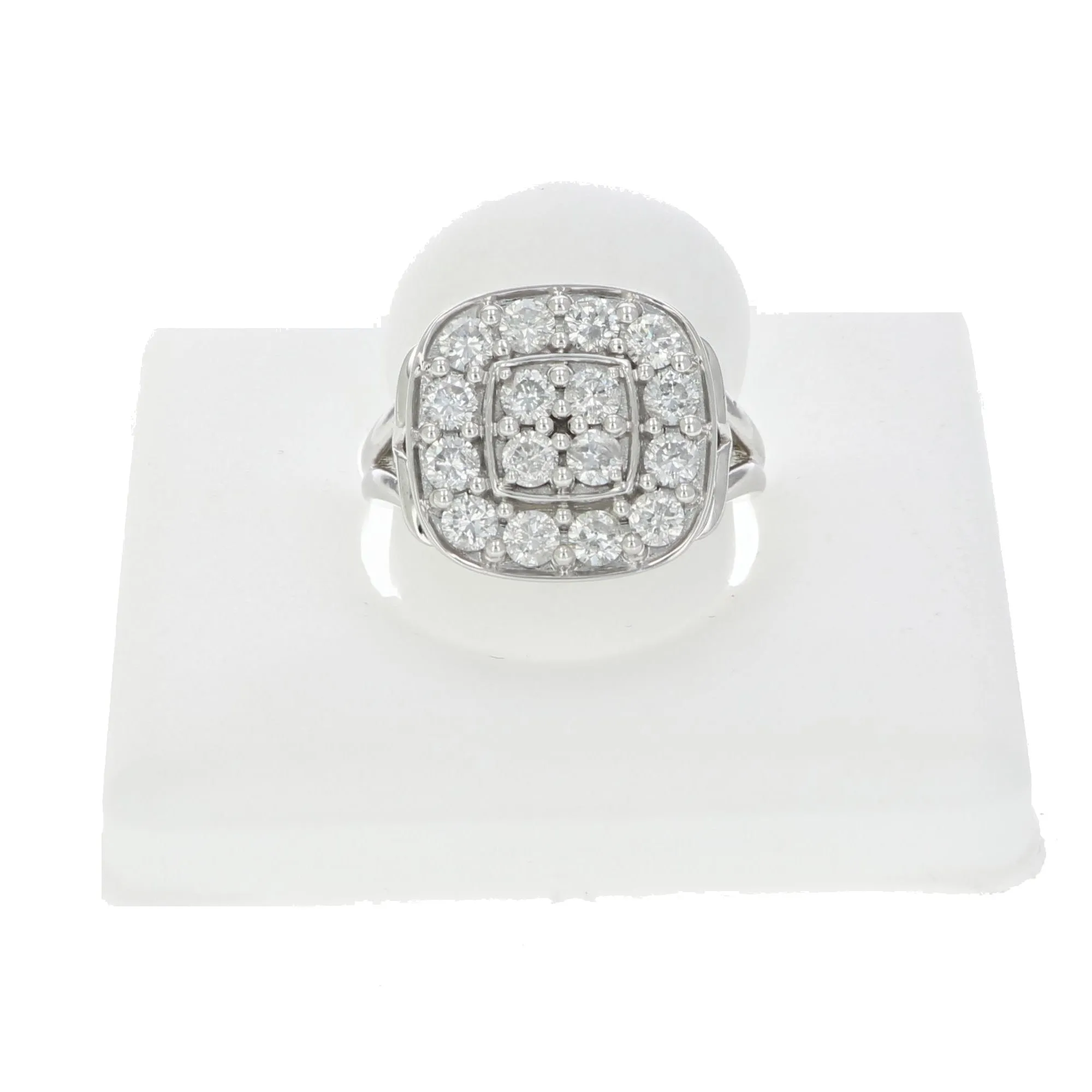 1.50 cttw Diamond Split Shank Engagement Rings in 14K White Gold