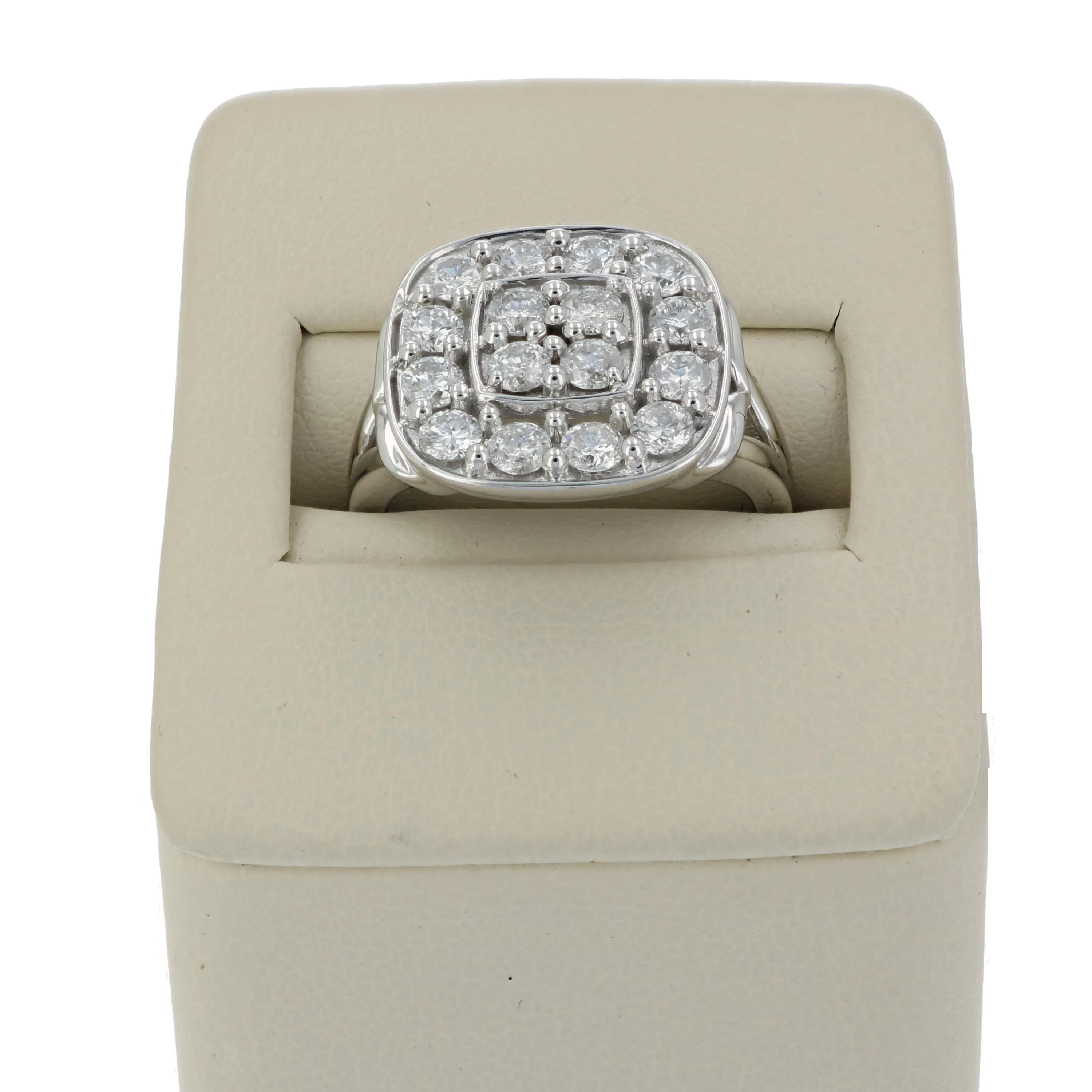 1.50 cttw Diamond Split Shank Engagement Rings in 14K White Gold