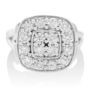 1.50 cttw Diamond Split Shank Engagement Rings in 14K White Gold
