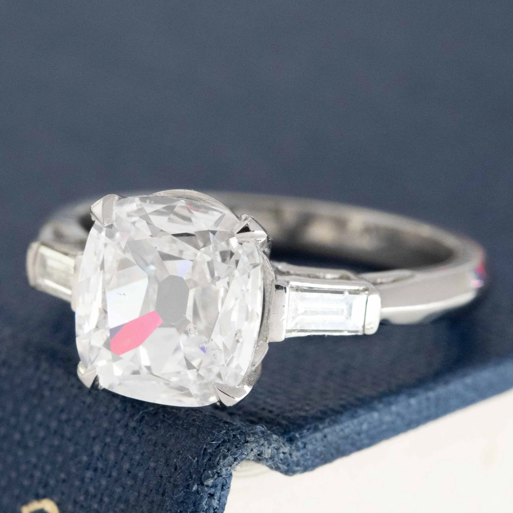 1.50ct Cushion Cut Diamond Ring, GIA D SI2