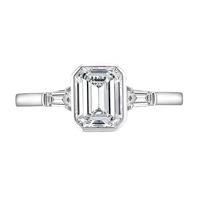 1.5ct Emerald Cut Diamond Engagement Ring